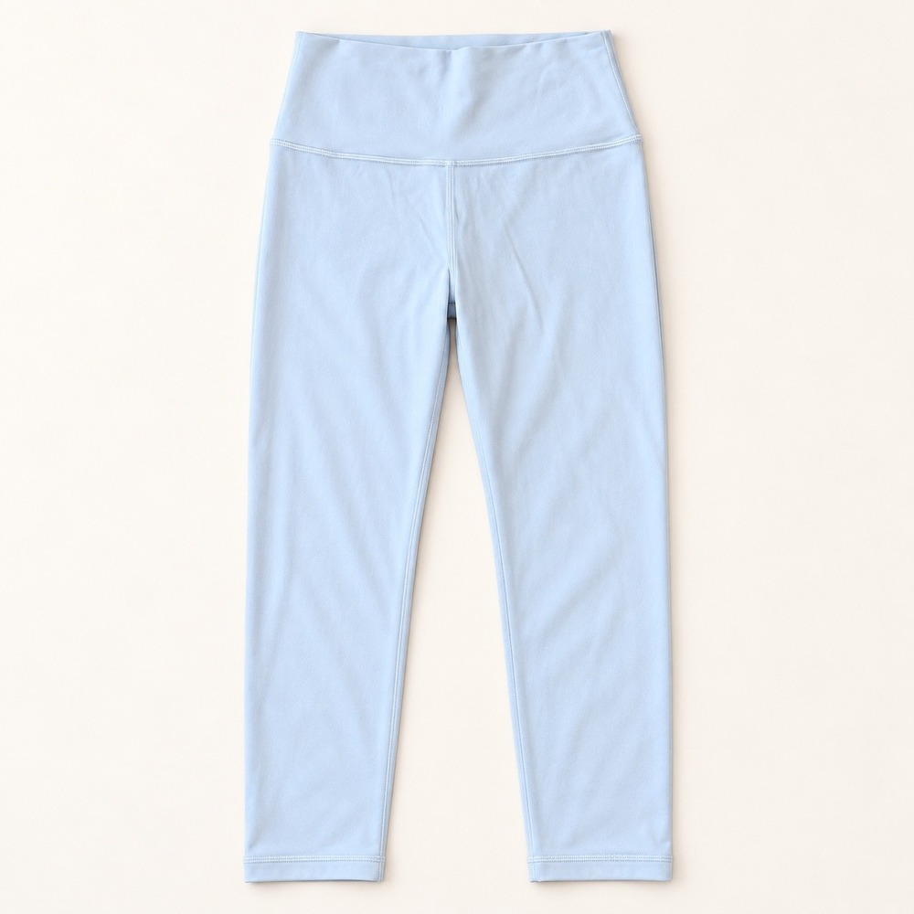 Athleta Transcend High Rise 7/8 Leggings XS Icy Blue Hidden Pocket Running Yogam